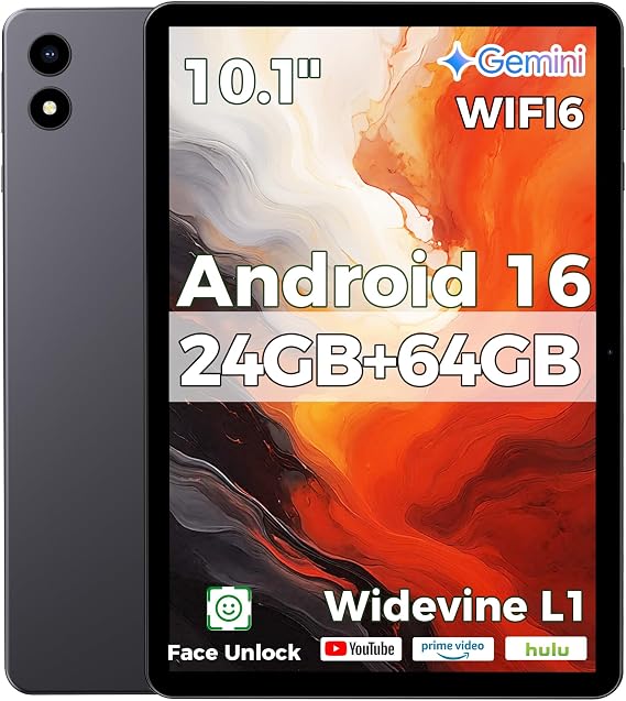 Andorid 16 Tablet 10 Inch with Protective Case 24GB RAM + 64GB ROM