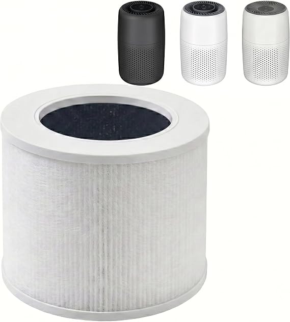 Air Purifier Replacement Filter Compatible with Levoit Core Mini Air Purifier Filter 3-in-1 H13 True HEPA Filters, High-Efficiency Activated Carbon Filter, Replace Part Core Mini-RF, 1 Pack