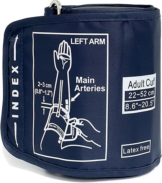 Replacement Extra Large Cuff for Omron BP Monitors 22-52CM Big Arm - Adjustable XL Blood Pressure Cuff, Includes 6 Universal Interface, Blood Pressure Monitors Large Cuff Compatible（Dark Blue）