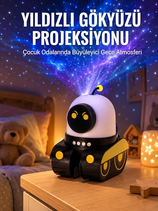 Bluetooth Bağlantılı Yüksek Çözünürlüklü Galaksi Projektör Yeni Nesil [Enerji Sınıfı A+]