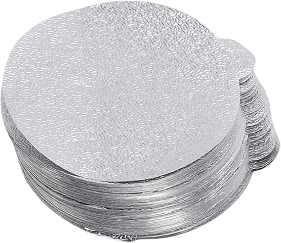 banapoy 200Pcs Aluminum Foil Lids for Reusable Coffee Pods, Heat Sealable Espresso Coffee Capsules Foil Seals, 37mm Seals Cover for Refillable Pods