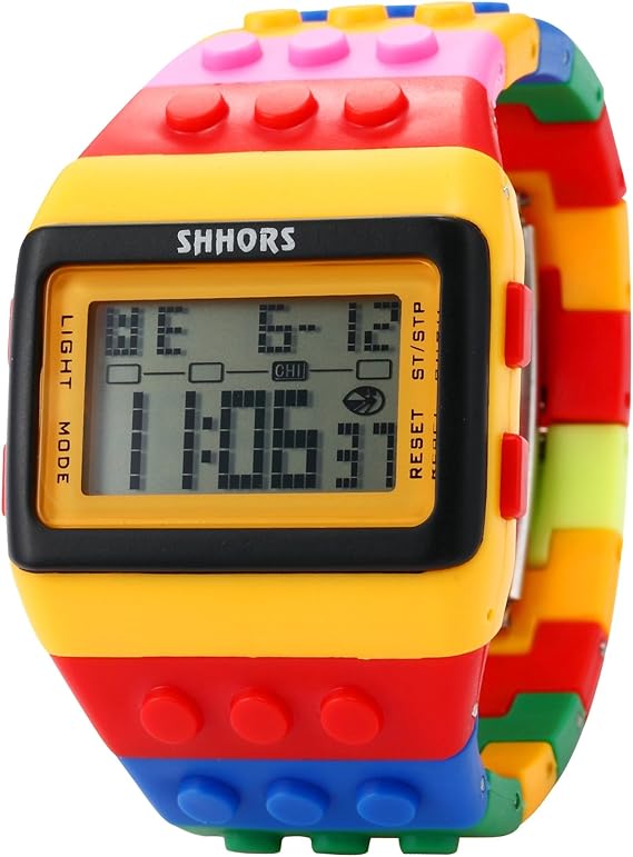 LED Rainbow Creative LCD Sports Silicone Strap Wrist Watch Men’s Women’s Children’s Large LED091