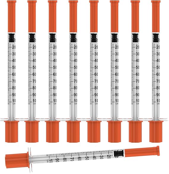 10 Pack 0.5ml 31Gx8mm Disposable Measuring & Dispensing Tools, Individually Wrapped Lab Accessories, Pet Liquid Feeding Dropper
