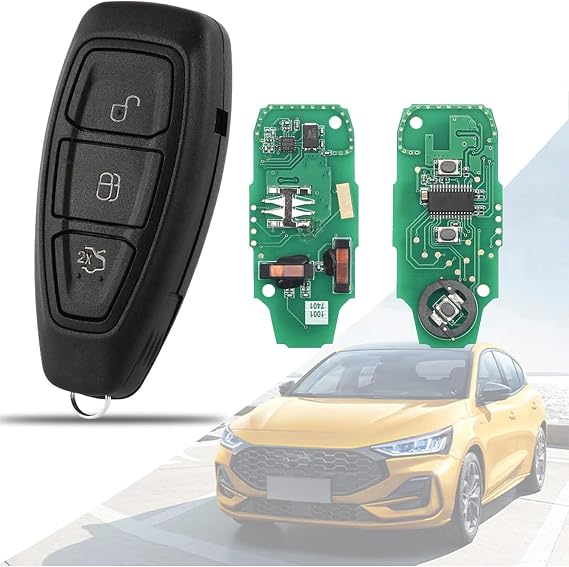 3 Buttons Smart Full Remote Car Key Fob Shell with 433MHz 4D63 Chip