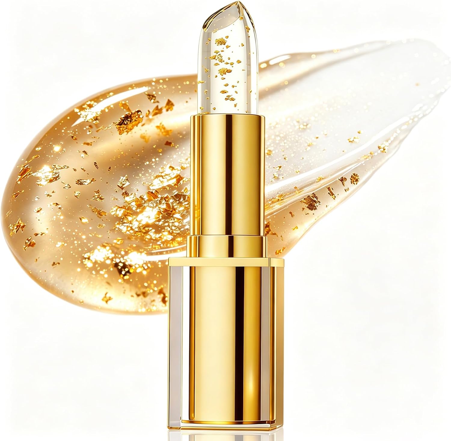 Colour Changing Lipstick, Magic Temperature & PH Adjusting Lipstick, Color Changing & Transfer Proof with Gold Crystal, Long Lasting Moisturizing Lipsticks for Women