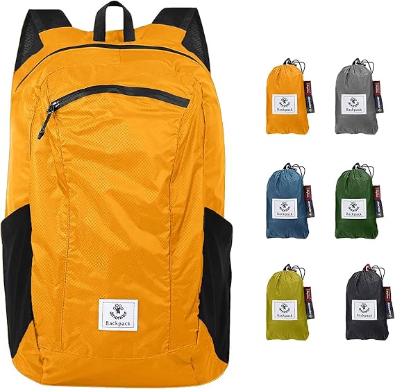 4Monster Foldable Backpack Ultra Lightweight Unisex Daypack Outdoor Waterproof Hiking Backpack for Camping Hiking Travel Sports Climbing Cycling