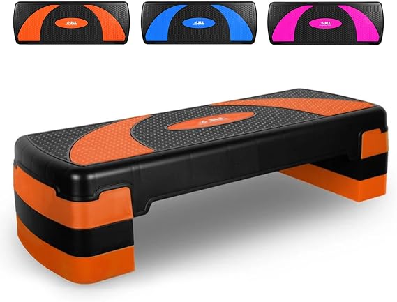 JLL Large Aerobic Step Platform with 3 Adjustable Heights for Home Gym