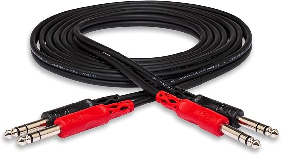 Hosa Dual 1/4 inch TRS (M) - 1/4 inch TRS (M) Balanced Cable 2 m (CSS-202)