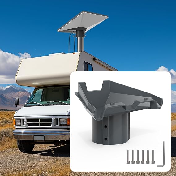 Starlink Pipe Adapter,Starlink Mini Mount,Starlink Aluminium Pole Mount,1-2.1‘’ Starlink Mini Mounting kit for Starlink Mini/Mini X