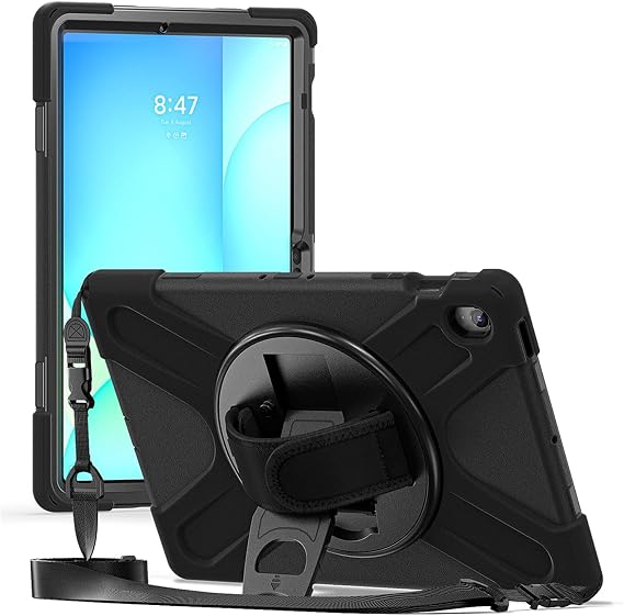 Case for Microsonic Samsung Galaxy Tab S10 FE Plus Heavy Defender Black [Case Compatible with Galaxy Tab S10 FE Plus X620 - Black]