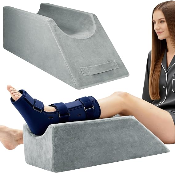 Leg Elevation Pillow Memory Foam Wedge Cushion Washable Cover