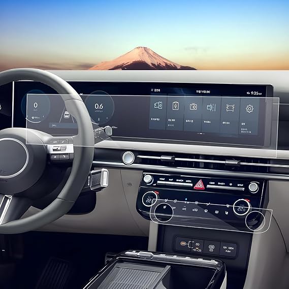 Hyundai Tucson Uyumlu 2025 2026 Model Büyük Bilgi Ekranı ve Klima Kontrol Ünitesi 9H Nano Ekran Koruyucu
