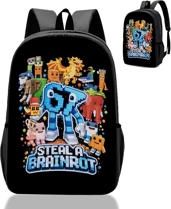Backpack Brainrot 67 School Bag for Boys Teen- Kids School Rucksack with Adjustable Shoulder Straps, 3D Printed Book Bags, Waterproof School Backpack Children's Schoolbag for 3-12 Years 67 Gifts