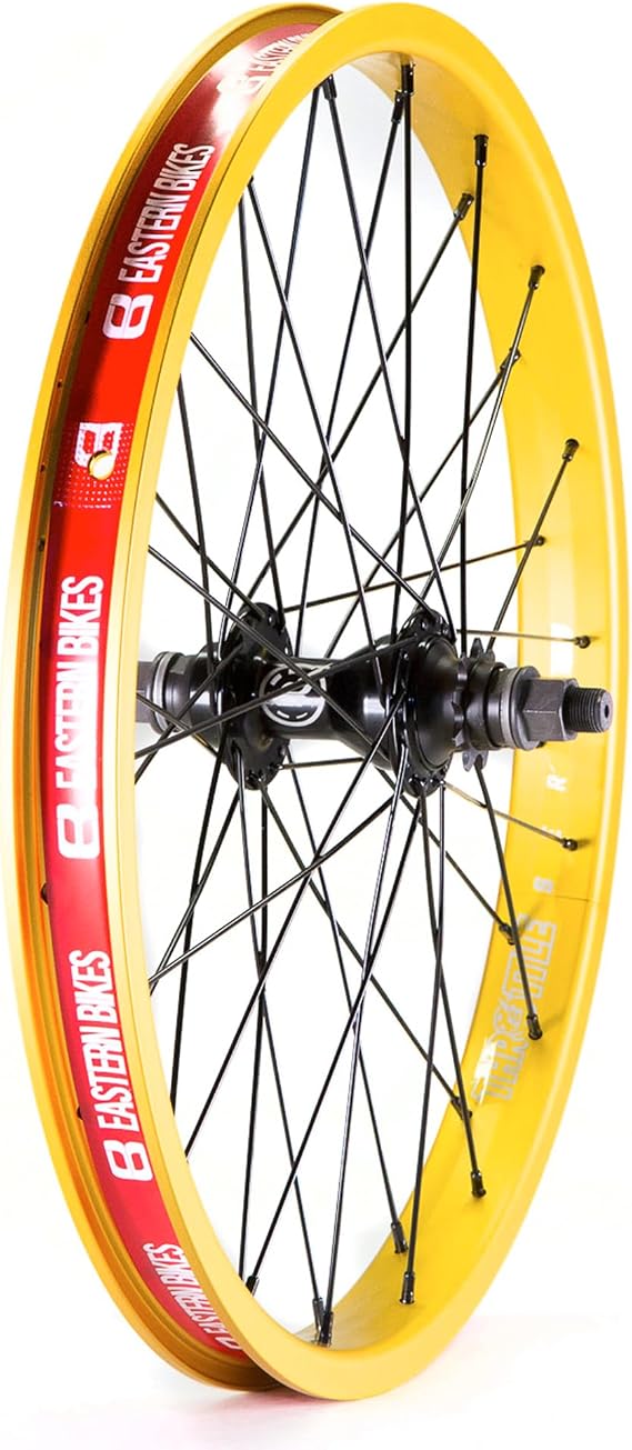 Eastern Bikes Throttle 20 Inch BMX Wheel – Double Wall Rim, Sealed Bearing Hub, Front or Rear, BMX Freestyle Wheel (Black, Front (3/8"))