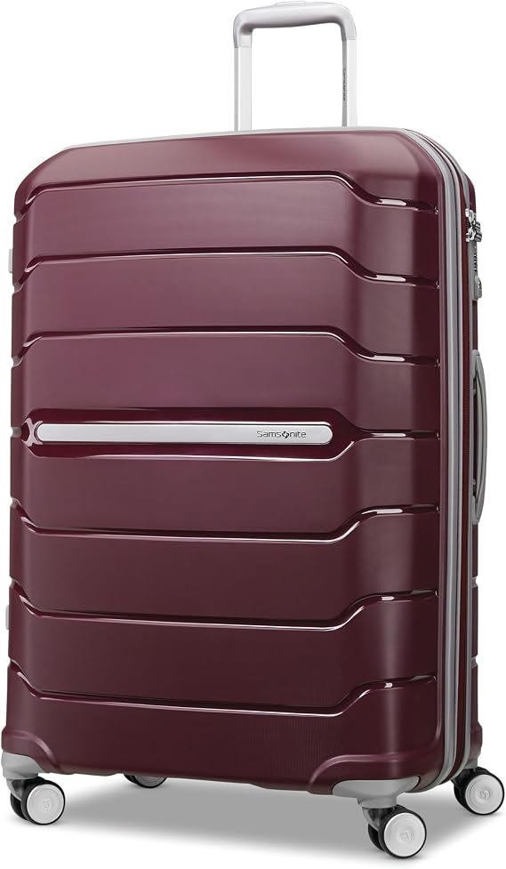 Samsonite Freeform Hardside Expandable Double Spinner Wheel, Merlot, Checked-Large 28-Inch, Freeform Hardside Expandable Double Spinner Wheel