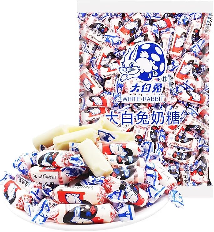 White Rabbit Toffee 17.7 Oz(500 Gram) Childhood Tastes Toffee Small Gifts Snacks Shanghai Specialties White Rabbit Creamy Candy 17.7 Oz(500 Gram) (17.7 Oz(Pack of 1))