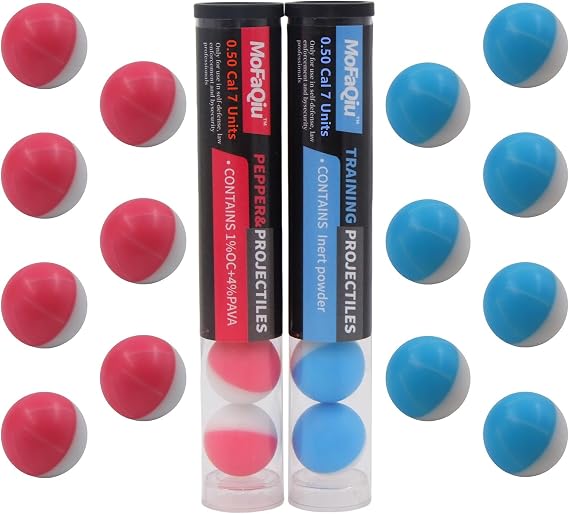 50 Cal(1% OC+4% PAVA) Pepper Balls,Nanopowder,Fracture Groove Design,Laser Welding,Pepper Self Defense Balls, Pepper riot Control Balls
