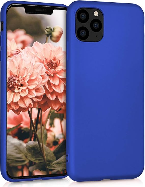 Microsonic Matte Silicone Apple iPhone 11 Pro Max (6.5'') için Kılıf Mavi [iPhone 11 Pro Max ile Uyumlu Kılıf - Mavi]