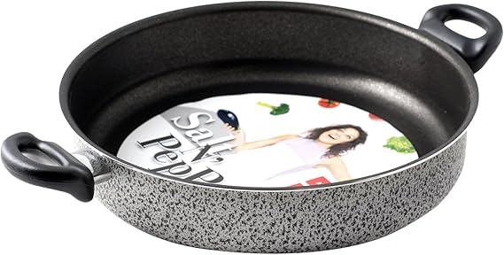 Home Salt Peper Saucepan with 2 Handles Non-stick Coating 28 cm Aluminium Grey/Black