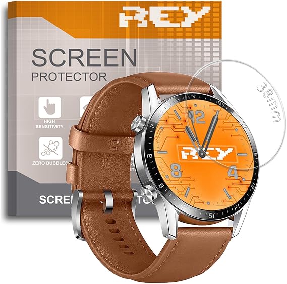3 x Screen Protector for Watch Screen 38 mm, Universal 38 mm, Premium Tempered Glass. Please measure before buying