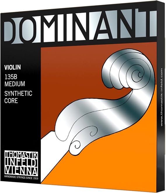 Thomastik Dominant 4/4 Violin String Set - Medium Gauge - Steel Ball-End E
