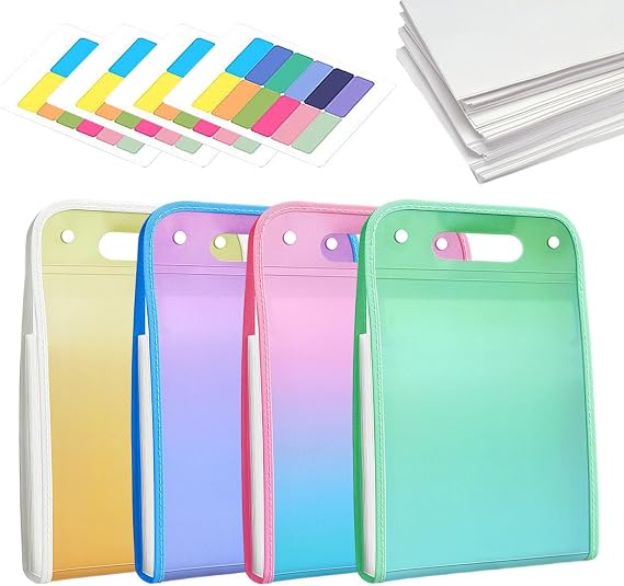 Colored File Folders 13 Pockets Colorful Binder Storage Organization