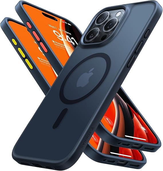 TORRAS for iPhone 15 Pro Case with MagSafe, 12FT Military ShockproofBlack