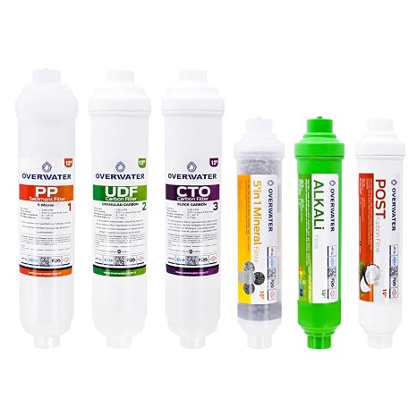 OverWater Kapalı Kasa Su Arıtma Cihazı 6 lı Inline Filtresi Seti Aşamalı (Membransız Set) FIN60MA