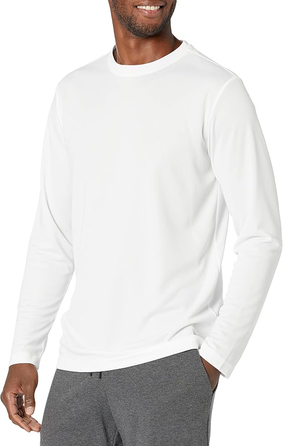 Amazon Essentials Men's Performance Tech Long-Sleeve T-Shirt