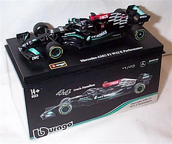 Burago F1 2021 Mércédés AMG F1 W12 E-Performance #44 Lewis Hamilton car 1:43 scale diecast model