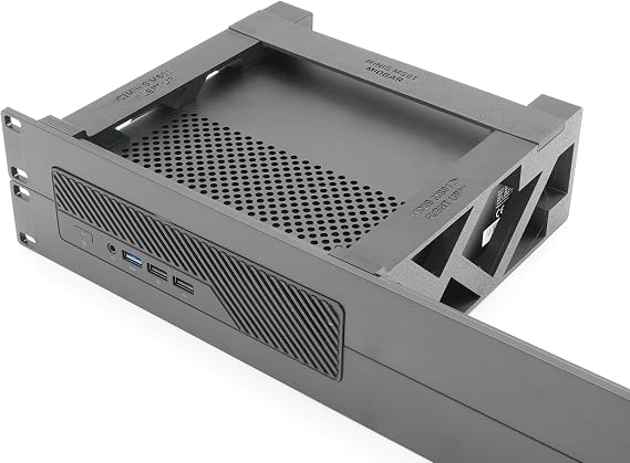 Rack mount for MiniSforum MS-01/MS-A1 Injection Molded Front 19inch 2U