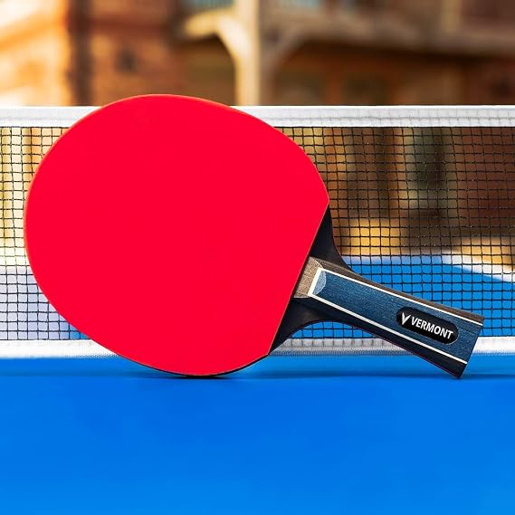 Vermont Table Tennis Bats - ITTF Approved Ping Pong Paddles | Professional 7 & 8-Ply Carbon Hybrid Table Tennis Equipment - Luxury Carry Bag Included