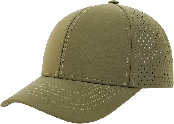 BOTVELA Men Baseball Cap Laser Cut Mesh Snapback Hat
