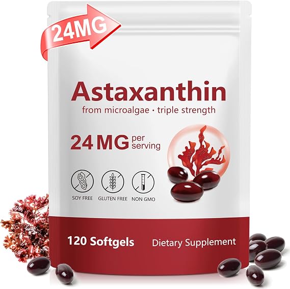 Astaxanthin Supplements 24mg Softgels,Natural Antioxidant Supplement
