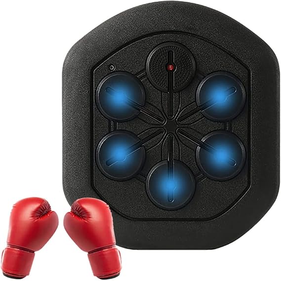 Smart Music Boxing Machine with Boxing Gloves, Wall Mounted Boxing Machine, Adults Boxing Equipment Strength Tester, Smart Music Electronic Boxing Wall Target