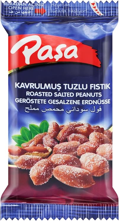 Paşa Kavrulmuş Tuzlu Fıstık, 30 gr x 24 Adet, Toplam 720 gr