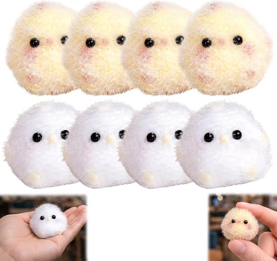 8 PCS taba squishy chick Mini Taba Squishy Decor, Desk Sensory Decorations, Stress Relief & Focus Accessories, Stylish Decorative Ornaments