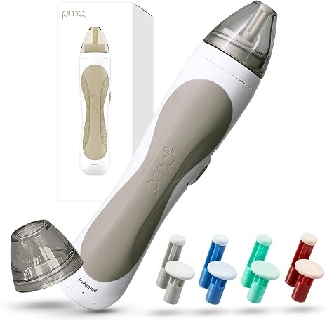PMD Personal Microderm Pro - 自宅用マイクロダーマブレーションマシン 顔&ボディ用キット付き - 角質除去クリスタルと真空吸引 フレッシュで輝く肌 - 高速&低速オプション