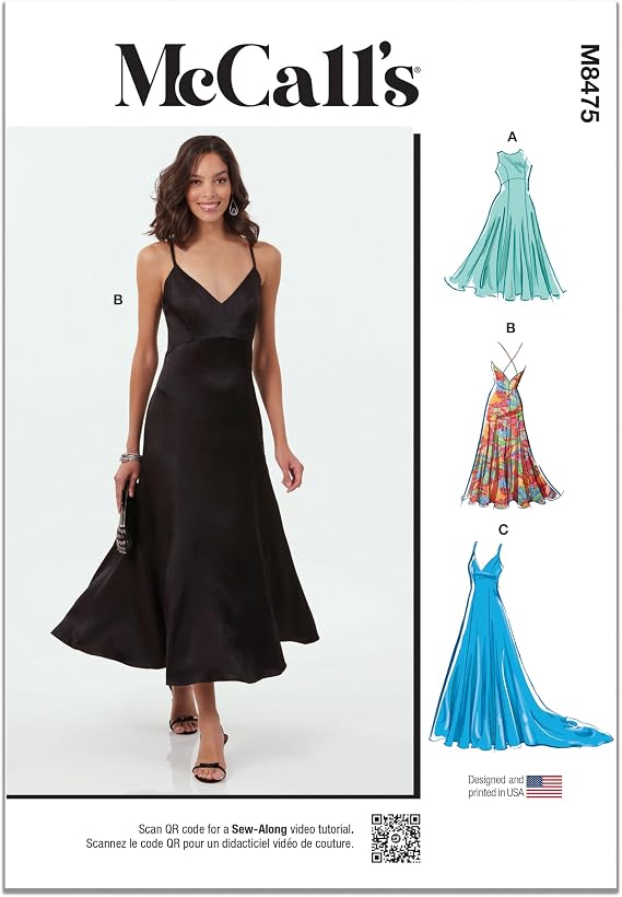 MCCALLS Sewing Pattern M8475AA Misses' and Women's Dresses AA (10-12-14-16-18)