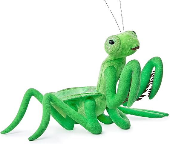 lilizzhoumax Green Praying Mantis Plush Toy, 33 cm / 13 in, Realistic Stuffed Animal, Soft Wildlife Toy for Nature Display, Learning and Gift