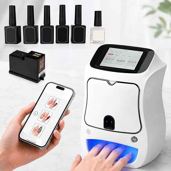 3D Nail Art Printer Machine, Automatic Nail Printing DIY Custom Photos