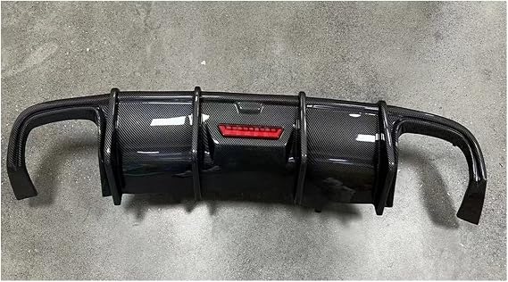 Rear Bumper Diffuser For A4 B9 For Sline For S4 Sports Sedan 4 Door 2017-2019 Rear Bumper Diffuser Lip Splitter Spoiler Auto Tuning Bumper Diffuser Spoiler(17-18 Carbon Look)