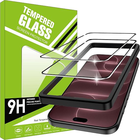 Lemxiee Tempered Glass for iPhone 18 Pro Max & iPhone 17 Pro Max Screen Protector [2 Piece] Tempered Glass Protector