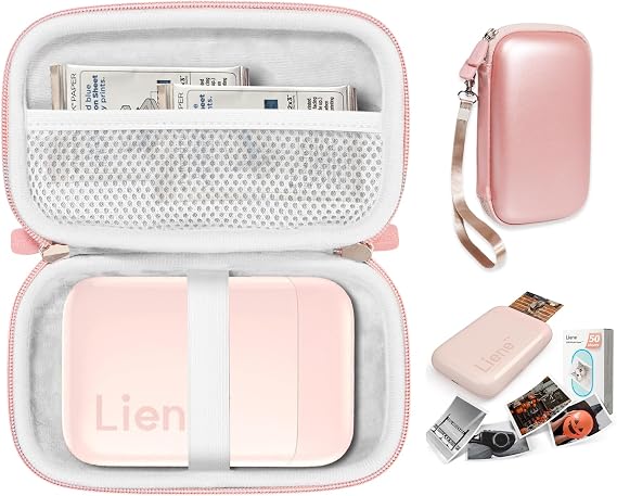 Liene Photo Printer Case, 2x3 Mini Instant Portable Color Mono Picture Printer, rose gold, Basic Case