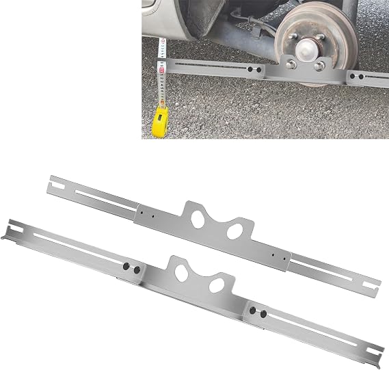 2 Pcs Wheel Alignment Tools, Heavy Duty Toe Alignment Tool Plates, Front End Alignment Tool for Car, SUV, and Vehicle (Silver)