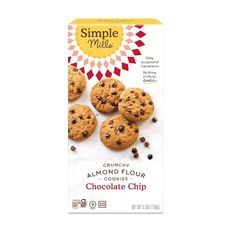 Simple Mills Naturally Gluten Free Crunchy Cookies, Chocolate Chip, 5.5 oz