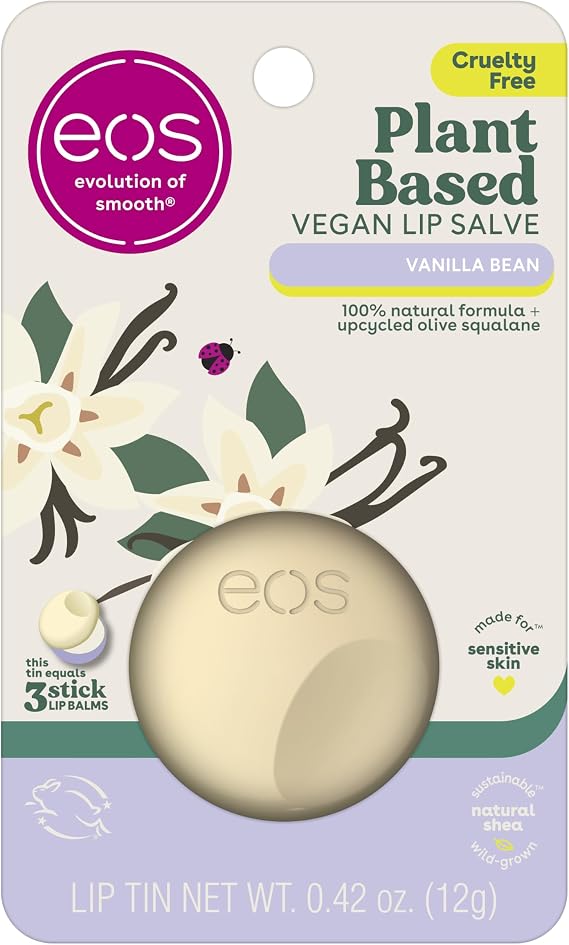 Eos Vanilla Bean Bitkisel Vegan Dudak Balsamı 12Gr