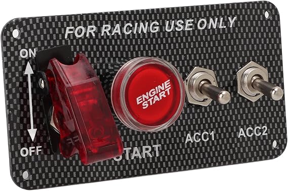 Ignition Switch Panel, 12V LED Toggle Panel for Racing Car with Universal Function