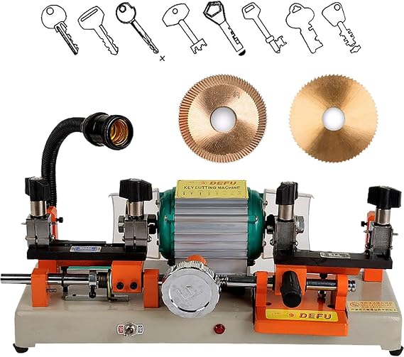 120W Key Copy Machine,Double Head Horizontal Key Duplicating Cutting Machine(238bs),Hand Wheel Key Copy Tool,Locksmith Equipment ，for Door And Car Locks, Key Making Machine