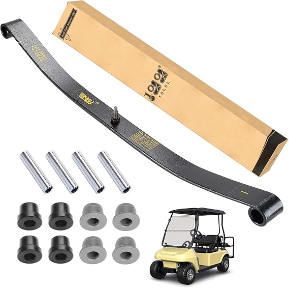 10L0L Golf Cart Front Leaf Spring W/Bushing Kit for Club Car Precedent 2004-2008, Front One-Leaf Spring Kit with Bushings & Sleeves for Club Car DS 103711001